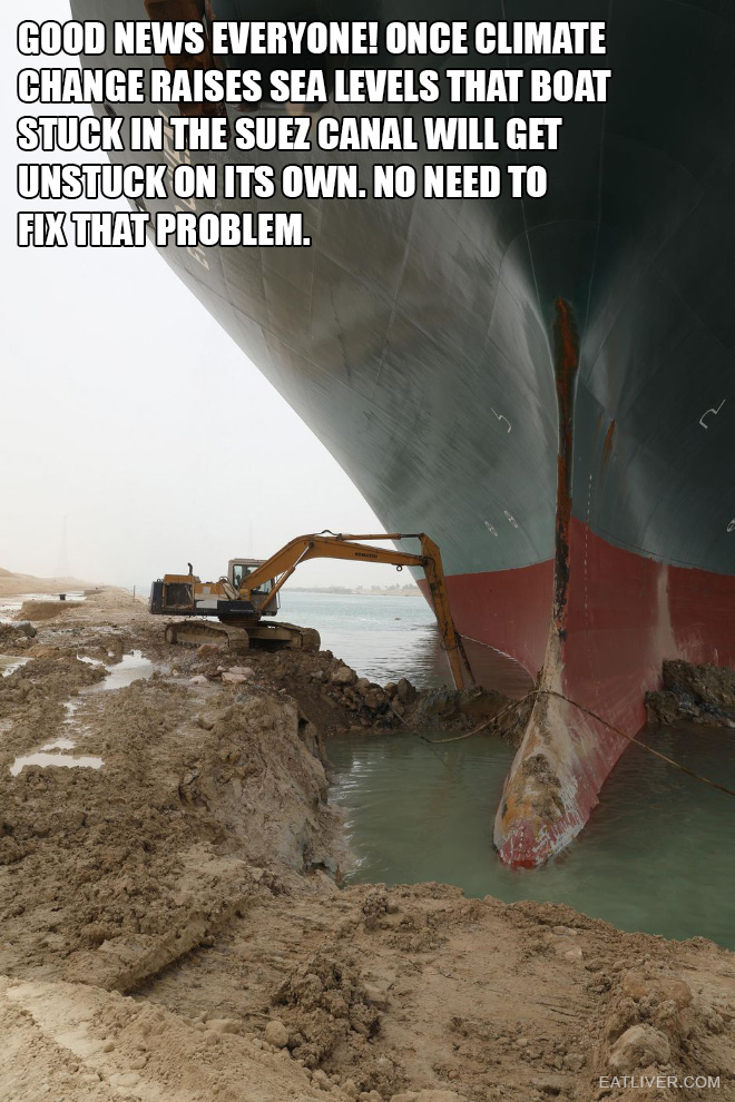 Suez Canal fail meme.