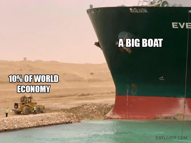 Suez Canal fail meme.