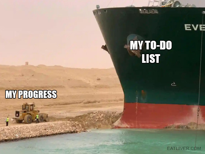 Suez Canal fail meme.