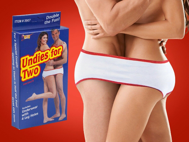 Undies for two. So romantic!