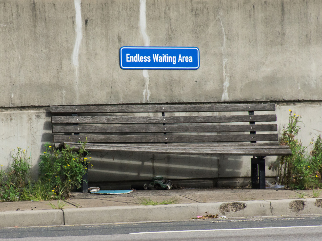 Funny sign by Australian artist Michael Pederson.