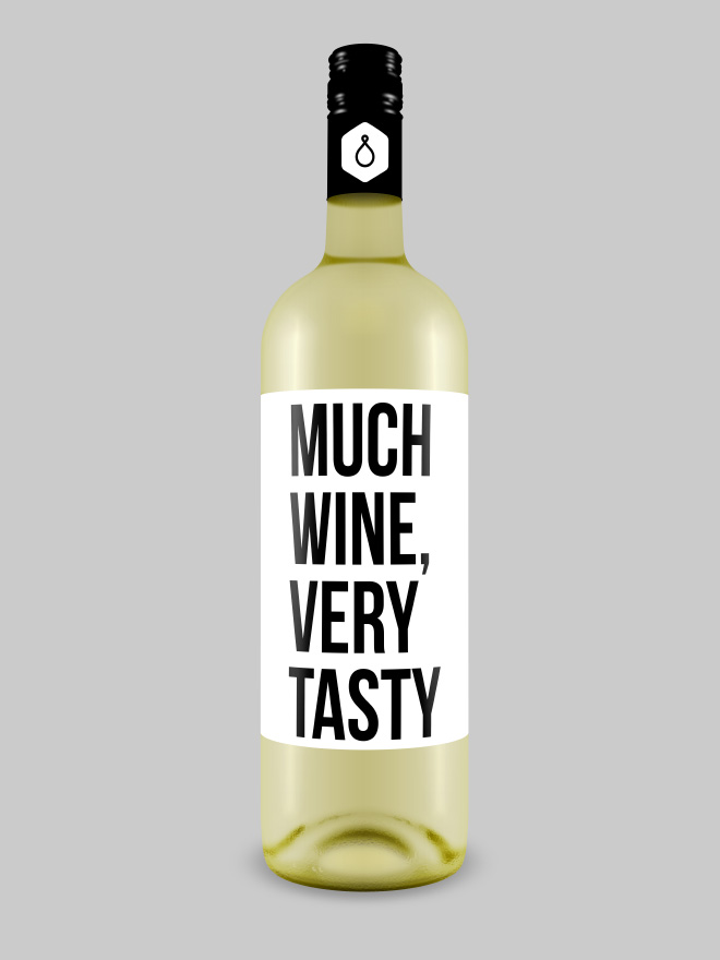 Brutally honest wine bottle.