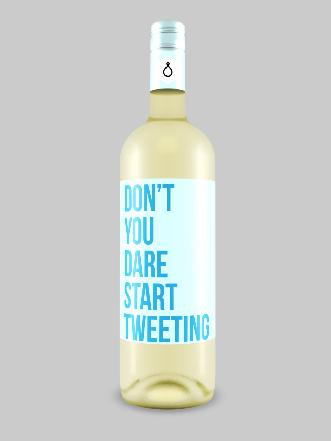 Brutally honest wine bottle.