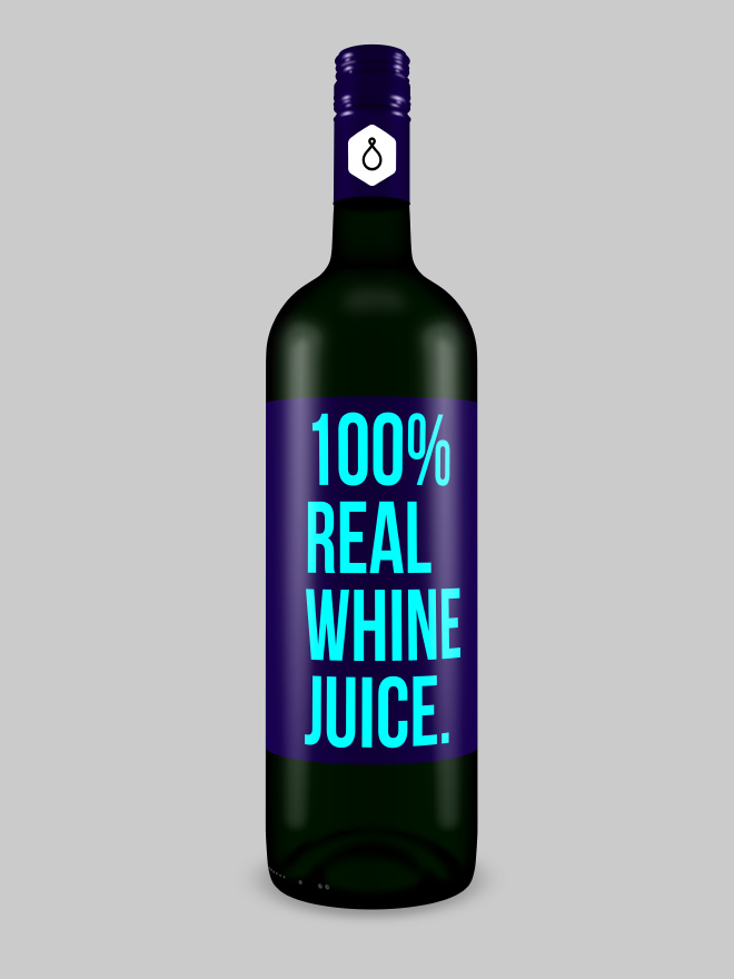 Brutally honest wine bottle.