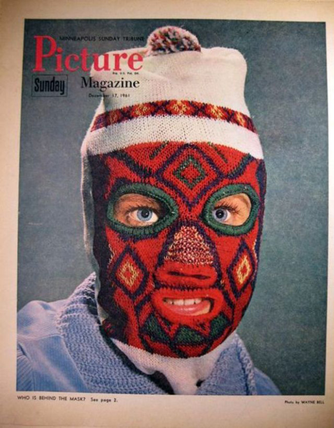 Creepy knitted balaclavas were really popular in 1970s.