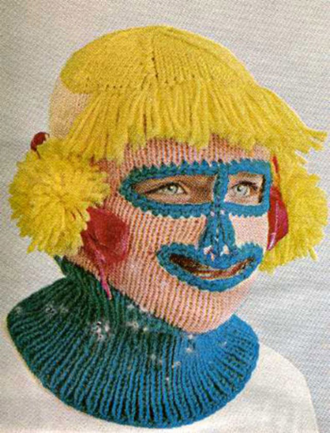 Creepy knitted balaclavas were really popular in 1970s.