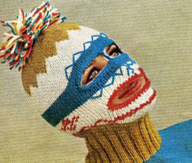 Creepy knitted balaclavas were really popular in 1970s.