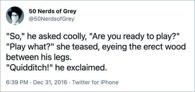 Nerdy "50 Shades of Grey" parody.