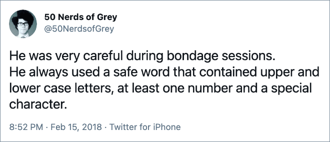 Nerdy "50 Shades of Grey" parody.
