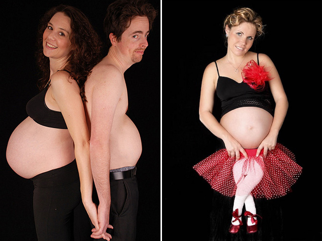 Some people have very, very weird ideas for pregnancy photos... an they are not afraid to fulfil them.