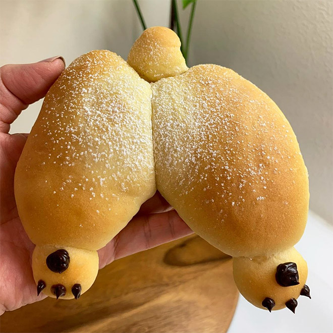 Delicious corgi butt bread.