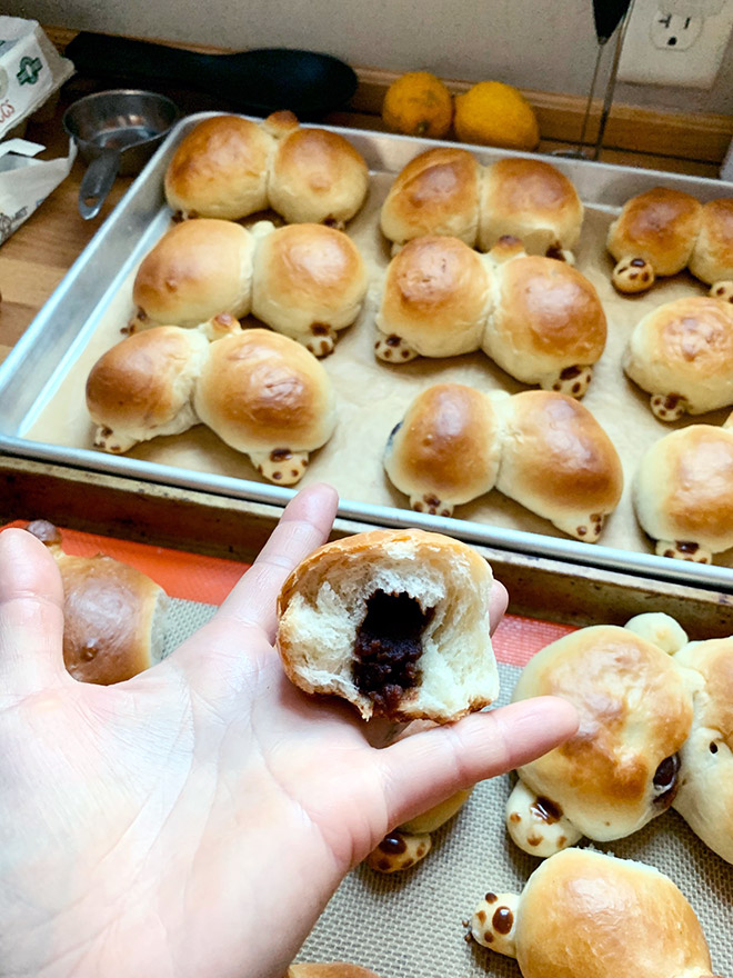 Delicious corgi butt bread.