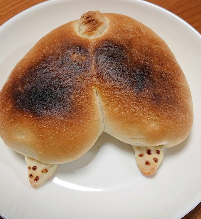 Delicious corgi butt bread.