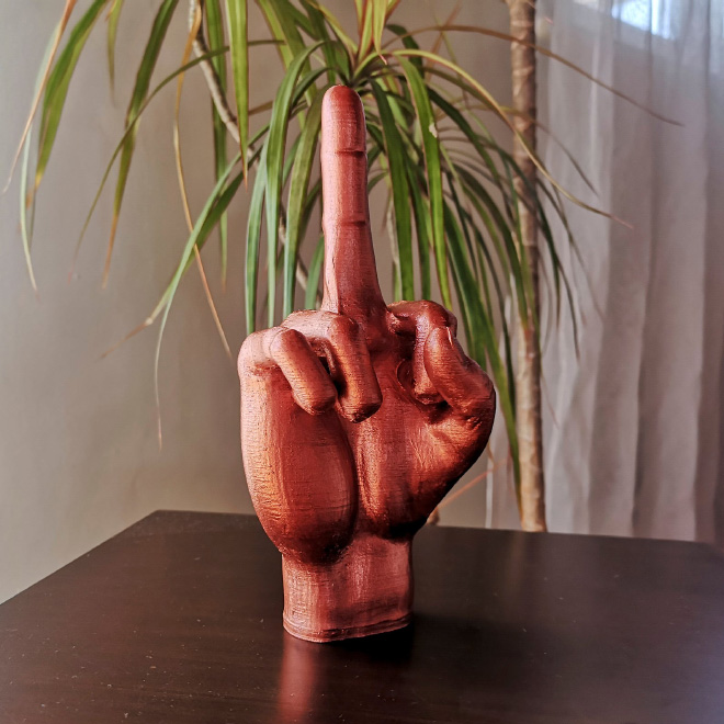 Middle finger candle.