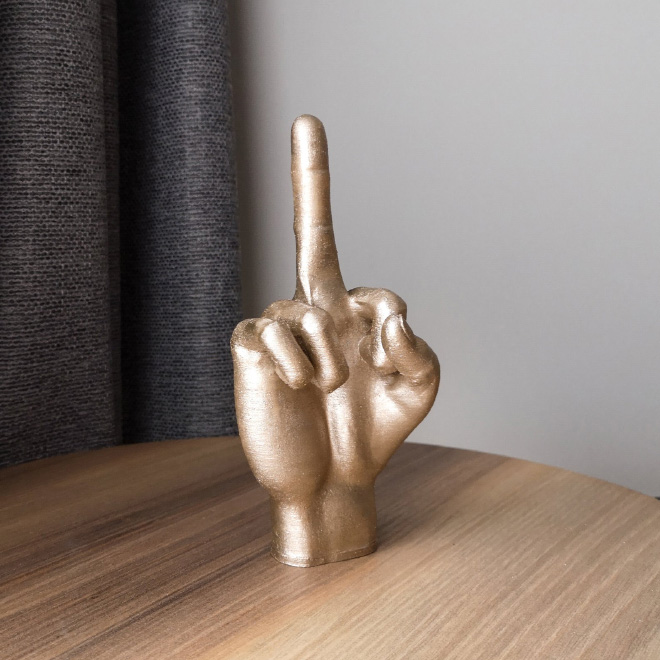 Middle finger candle.