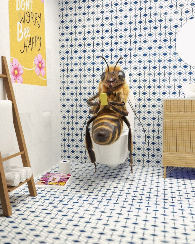 Bee influencer Instagram picture.