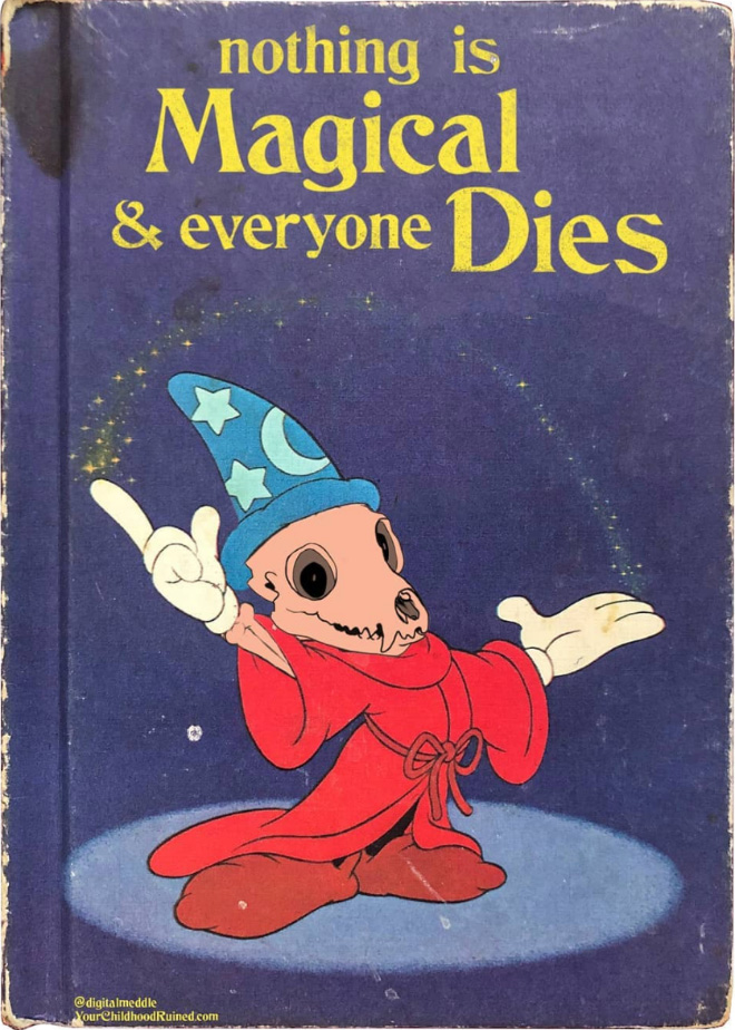 Sinister parody of kid's book.