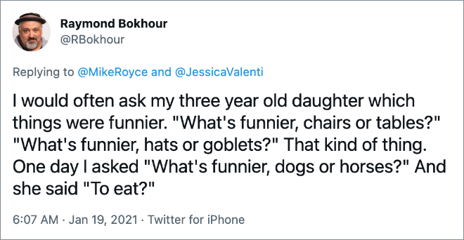 Kids deliver the best one-liners.