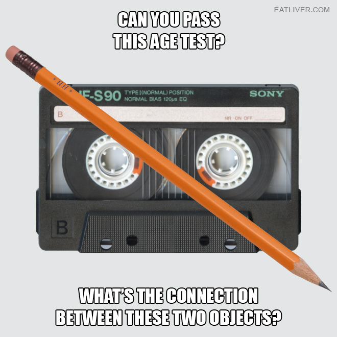 Can you pass this age test? What's the connection between these two objects?