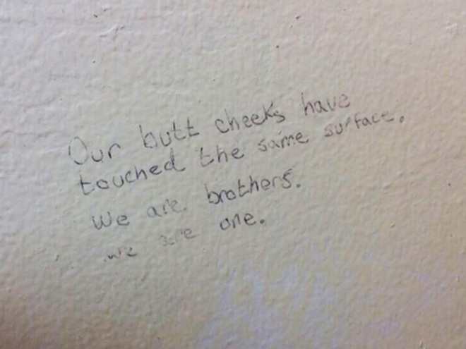 Brilliant toilet graffiti.