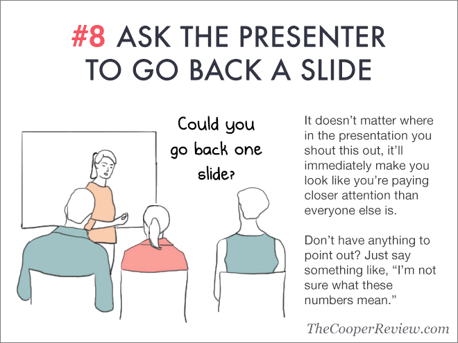 Neat trick to appear smart in meetings.