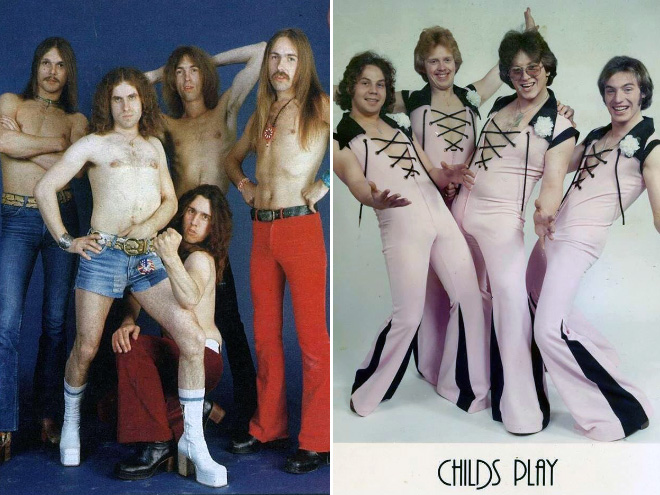 Cringy vintage band publicity photo.