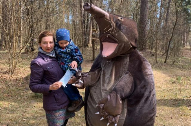 Creepy mascot from Russia.