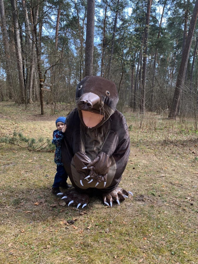 Creepy mascot from Russia.