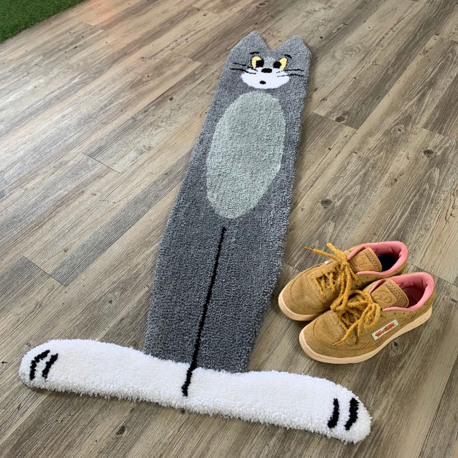 Funny rug inspired by Tom and Jerry cartoon.