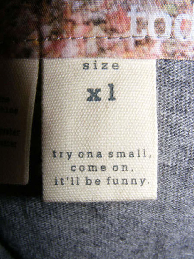 Funny label.