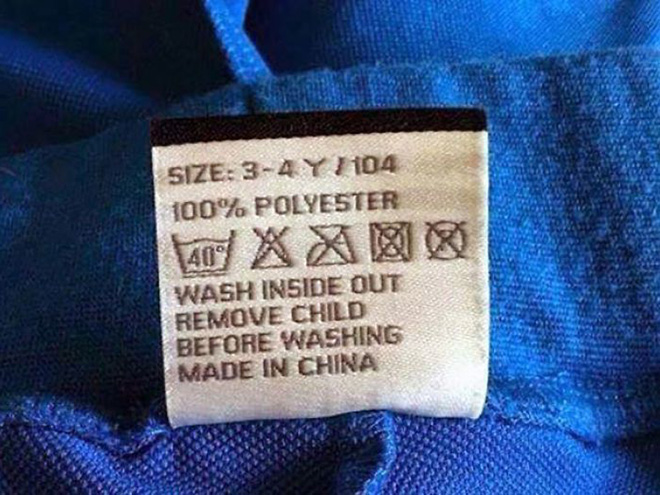 Funny label.