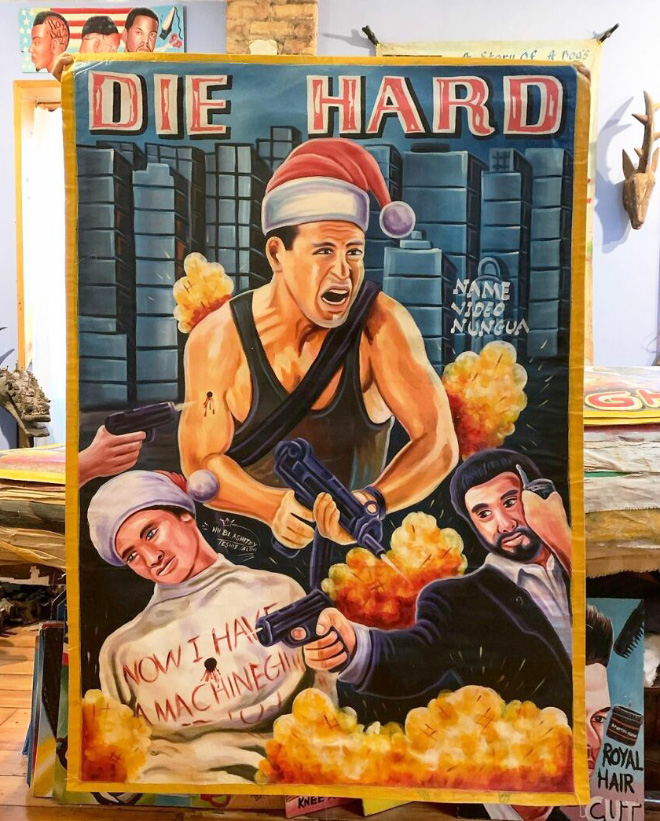 Hand painted movie poster from Ghana.