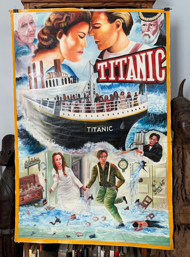 Hand painted movie poster from Ghana.