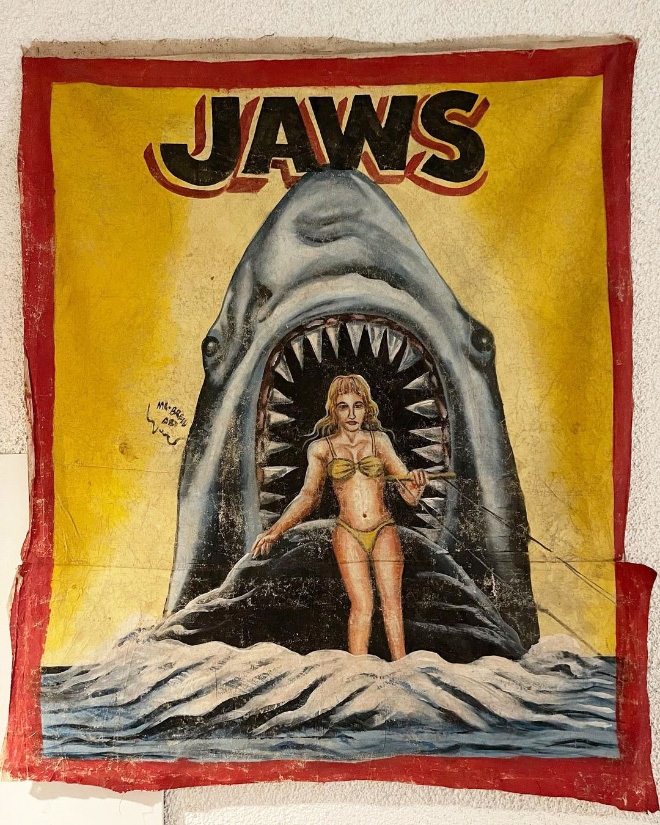 Hand painted movie poster from Ghana.