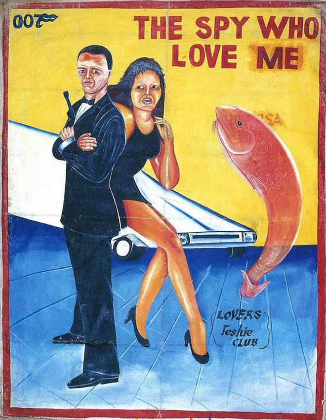 Hand painted movie poster from Ghana.