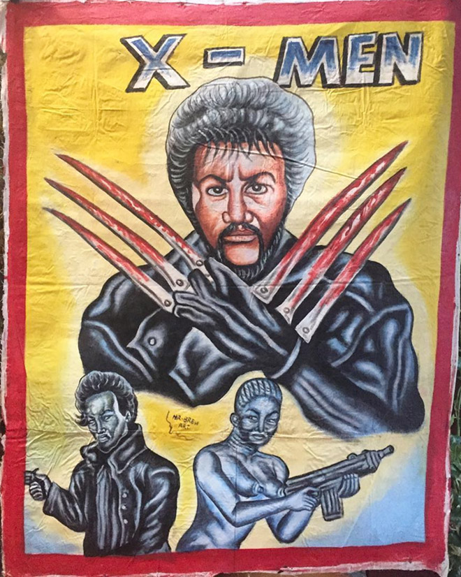 Hand painted movie poster from Ghana.