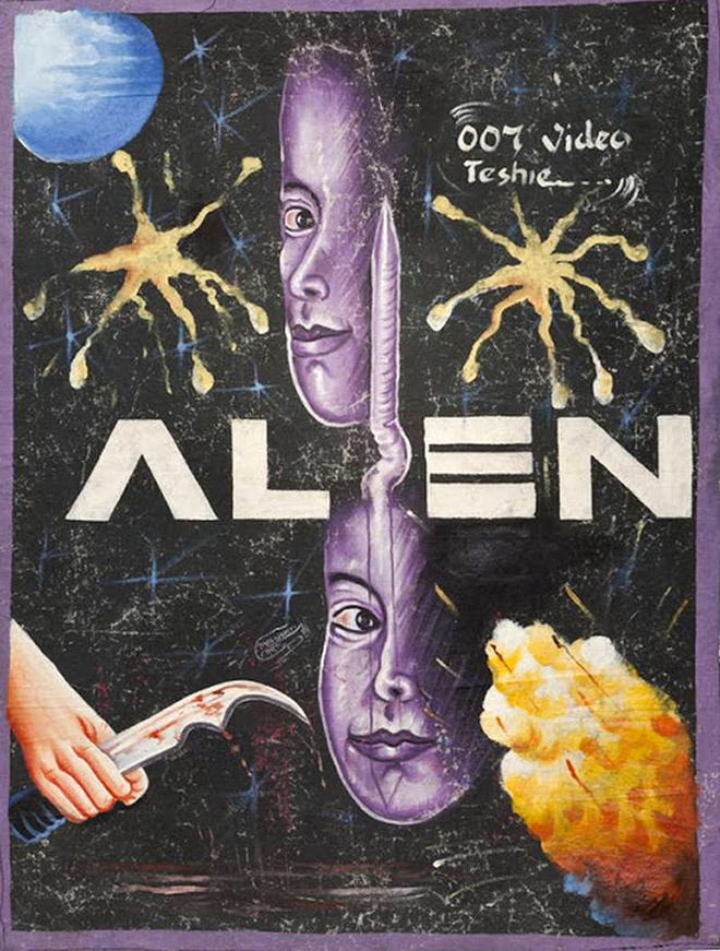 Hand painted movie poster from Ghana.