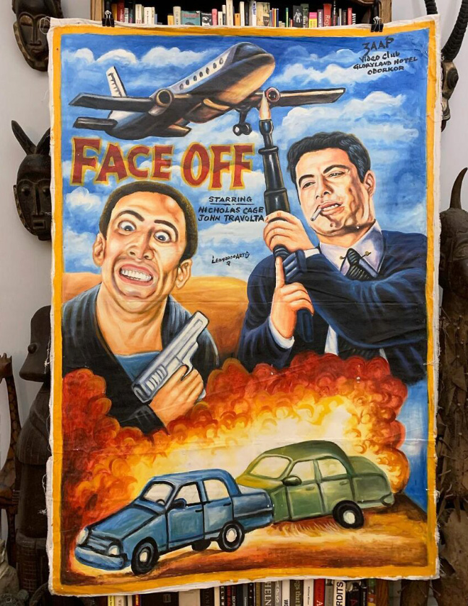 Hand painted movie poster from Ghana.