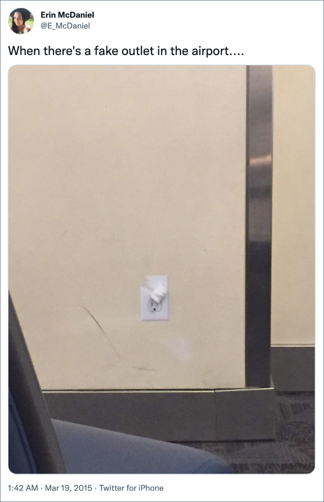 Evil airport prank.