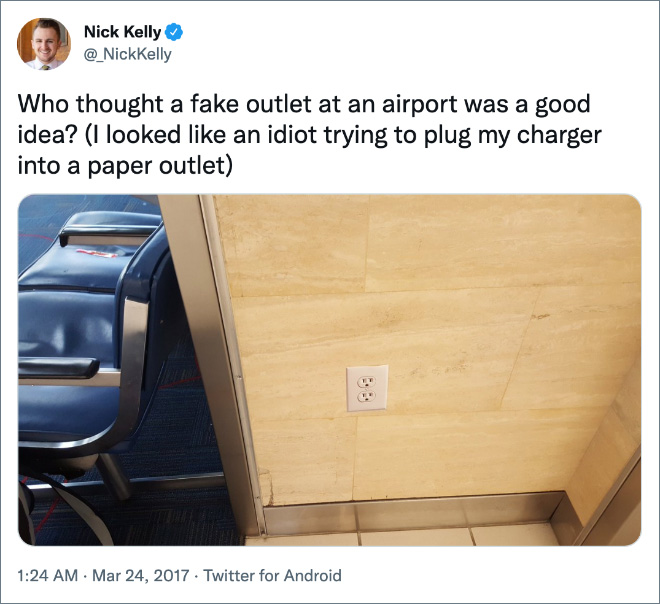 Evil airport prank.