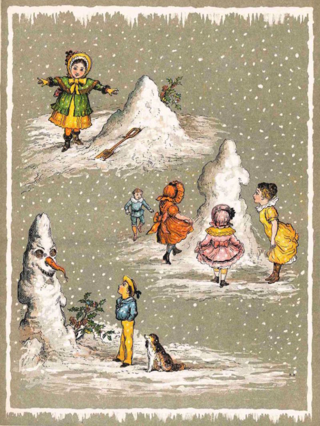 Creepy vintage Christmas card.