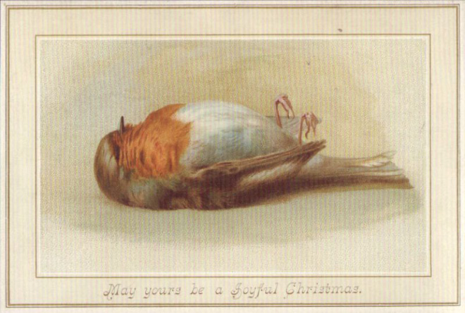 Creepy vintage Christmas card.