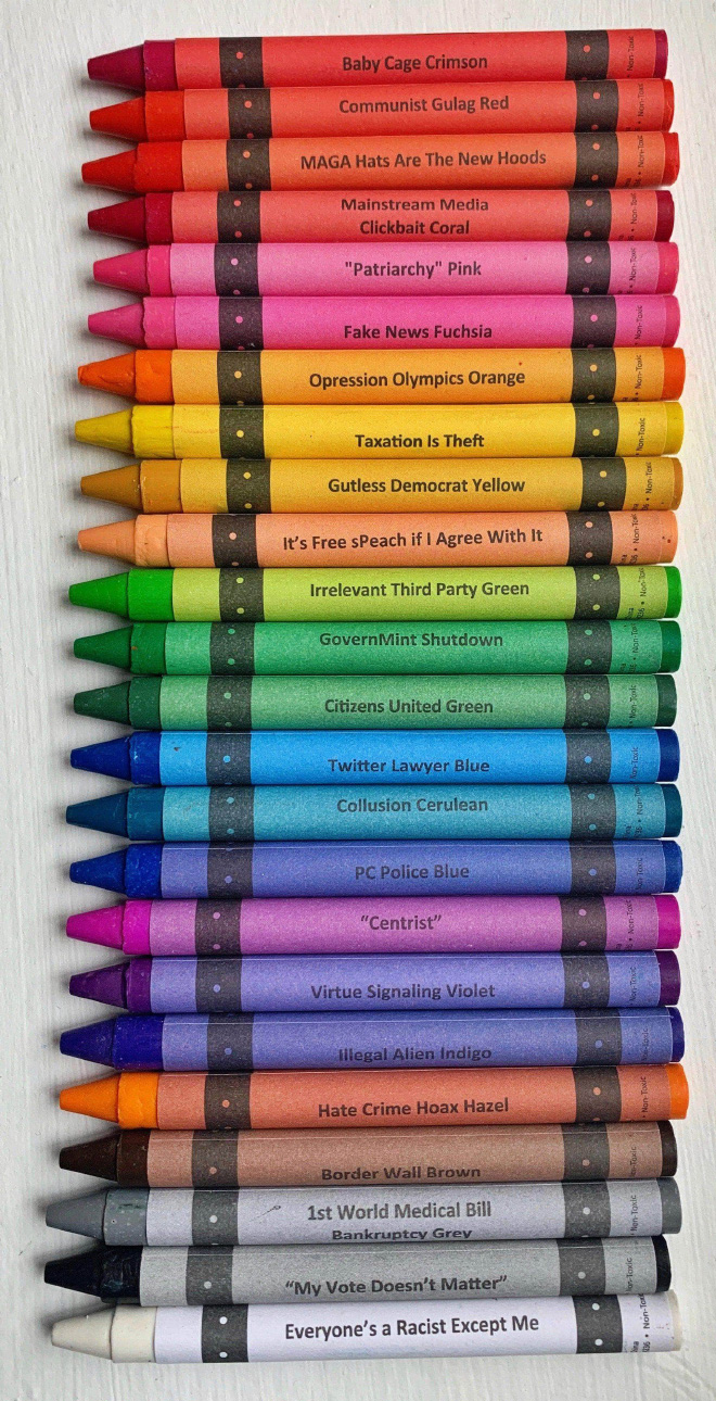 Funny offensive crayons.