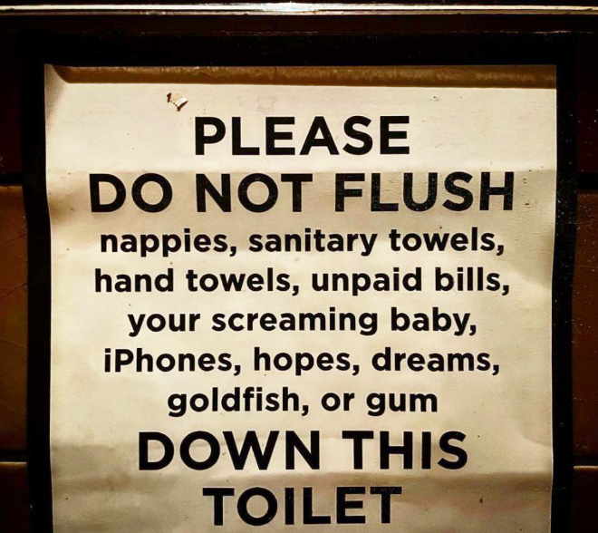 Brilliant toilet sign.