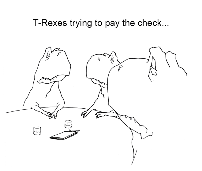 T-Rex trying and failing...