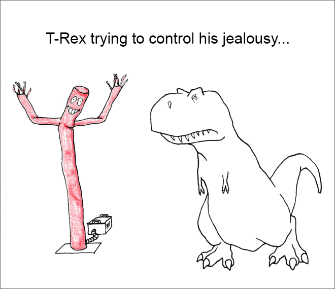 T-Rex trying and failing...