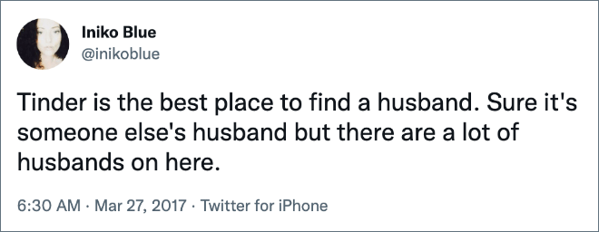 Brilliant tweet about dating.