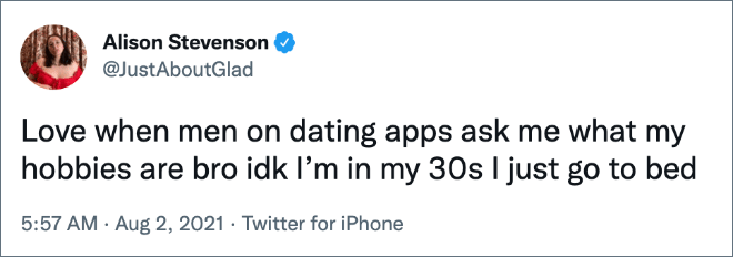 Brilliant tweet about dating.