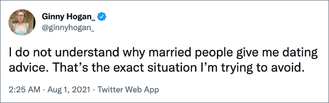 Brilliant tweet about dating.