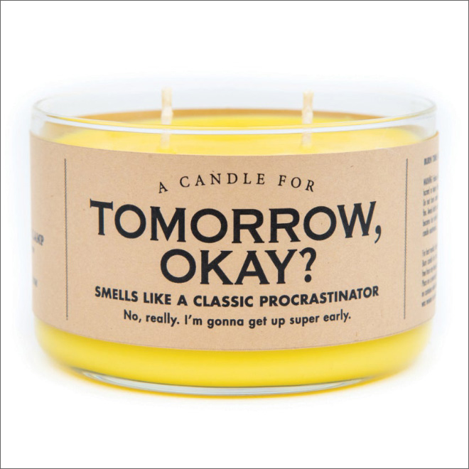 Unusually scented candle.